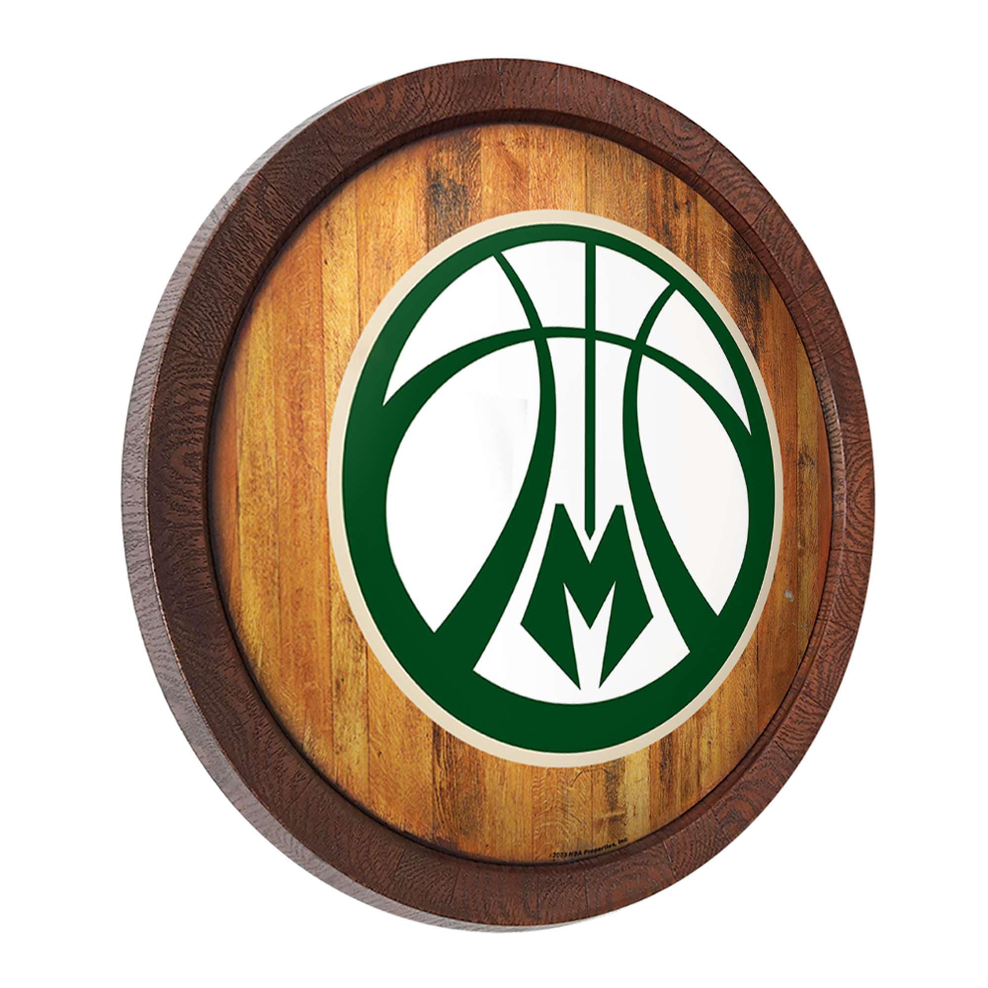 Alt View 1. The Fan-Brand - Milwaukee Bucks 20.25'' Faux Barrel Top Sign - Multicolor.