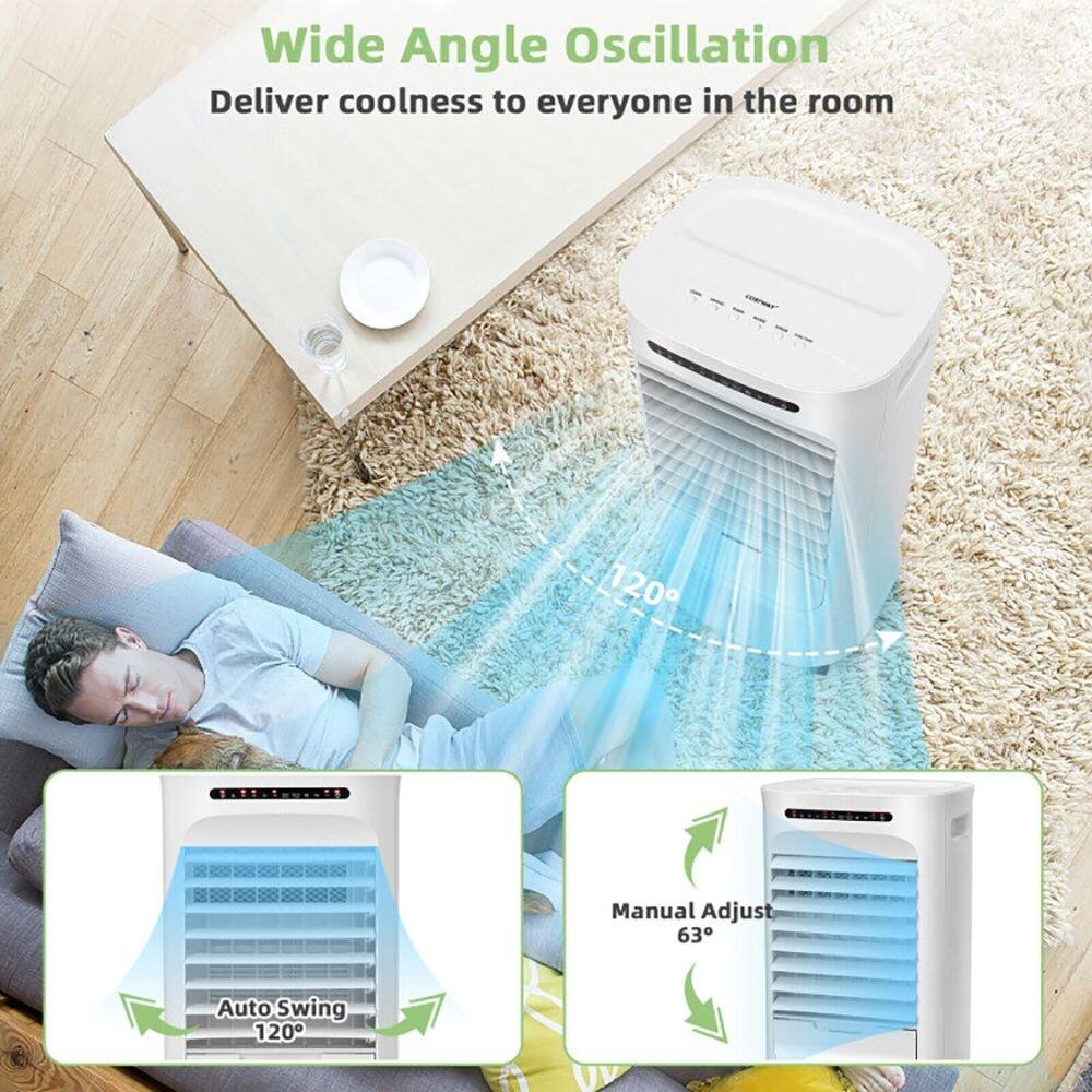 Wide Angle Oscillation  
Deliver coolness to everyone in the room  

- T 120  
- Satta wUt  
- Manual Adjust 63  
- Auto Swing 120