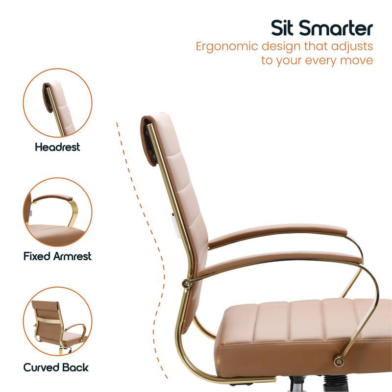 Sit Smarter  
Ergonomic design that adjusts to your every move  

- Headrest  
- Fixed Armrest  
- Curved Back