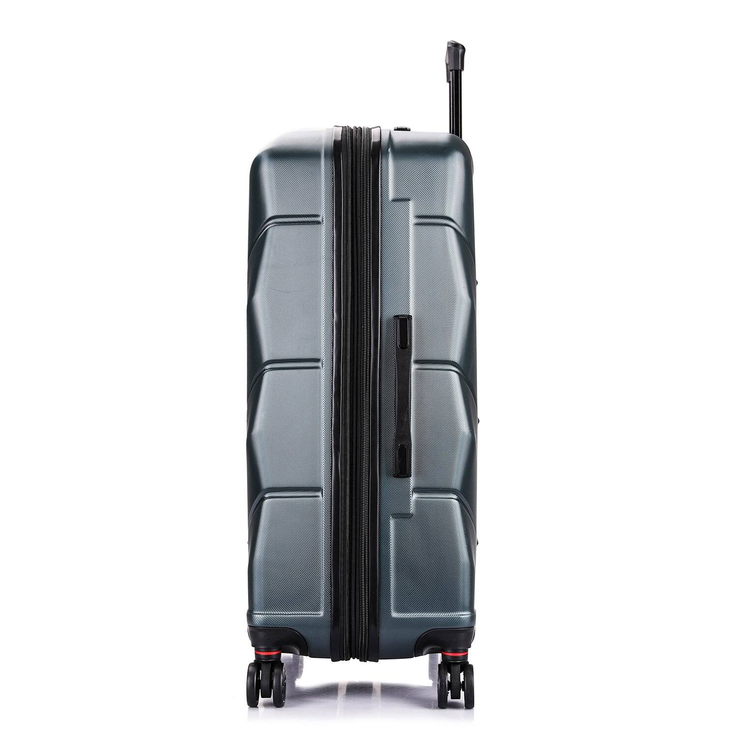 Alt View 1. DUKAP - Zonix Lightweight Hardside Spinner Luggage 30" Luggage - GREEN.