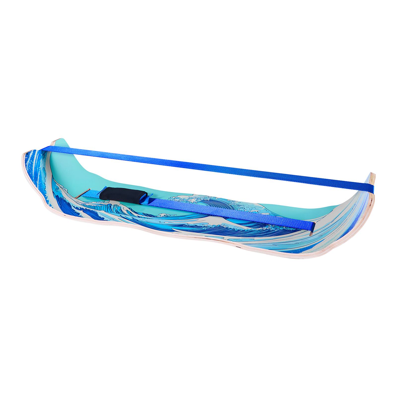 Alt View 5. VEVOR - Balance Board, Wobble Board Trainer for Adults, Premium Wooden Curved Balance Training Equipment, Compact & Lightweight - Blue.
