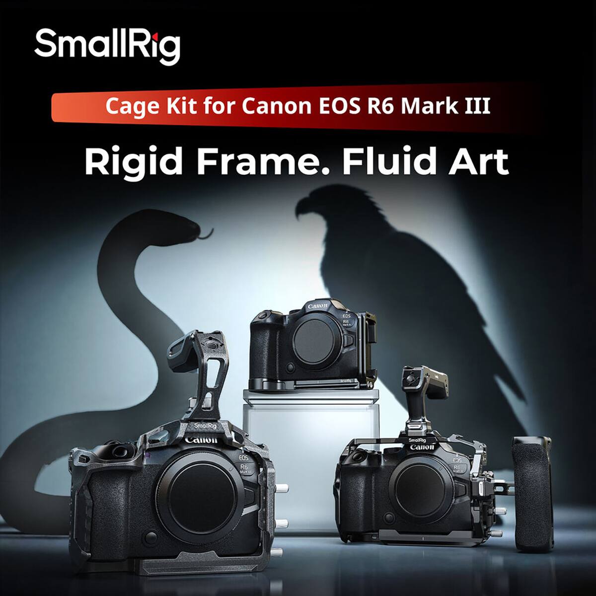 SmallRig Cage Kit for Canon EOS R6 Mark III Rigid Frame. Fluid Art

ECS
SmallRig
Canon
EOS R6 Mark III
SmallRig Canon