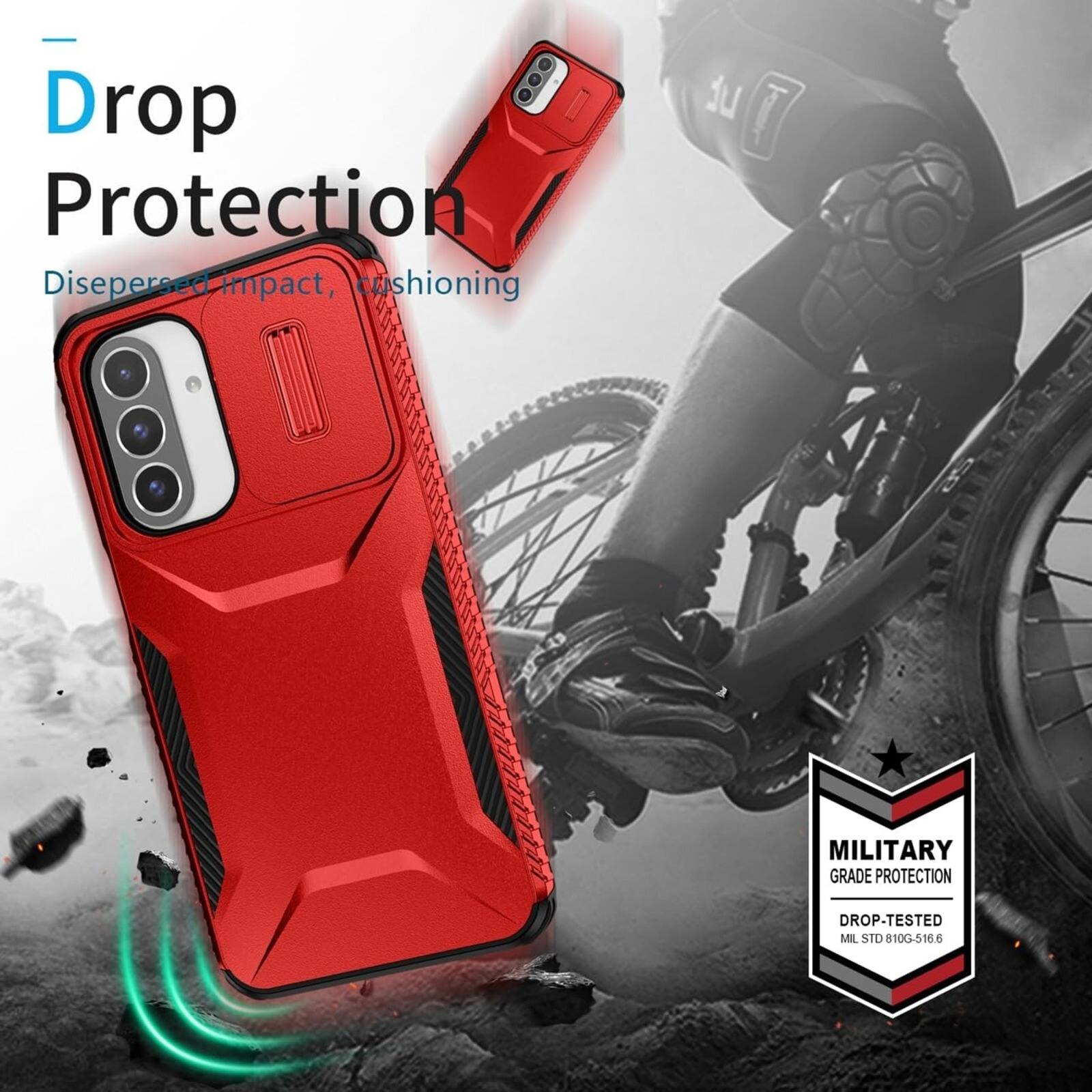 Drop Protection  
Dispersed Impact, Cushioning  

MILITARY GRADE PROTECTION  
DROP-TESTED MIL STD 810G-516.6