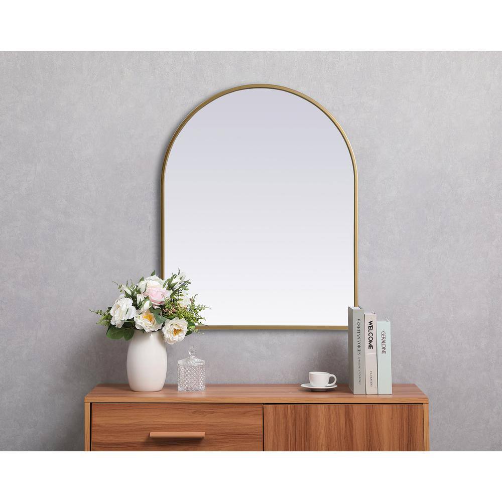 Elegant Decor - Metal Frame Arch Mirror 24x30 Inch - Brass price history on PriceWatchPro