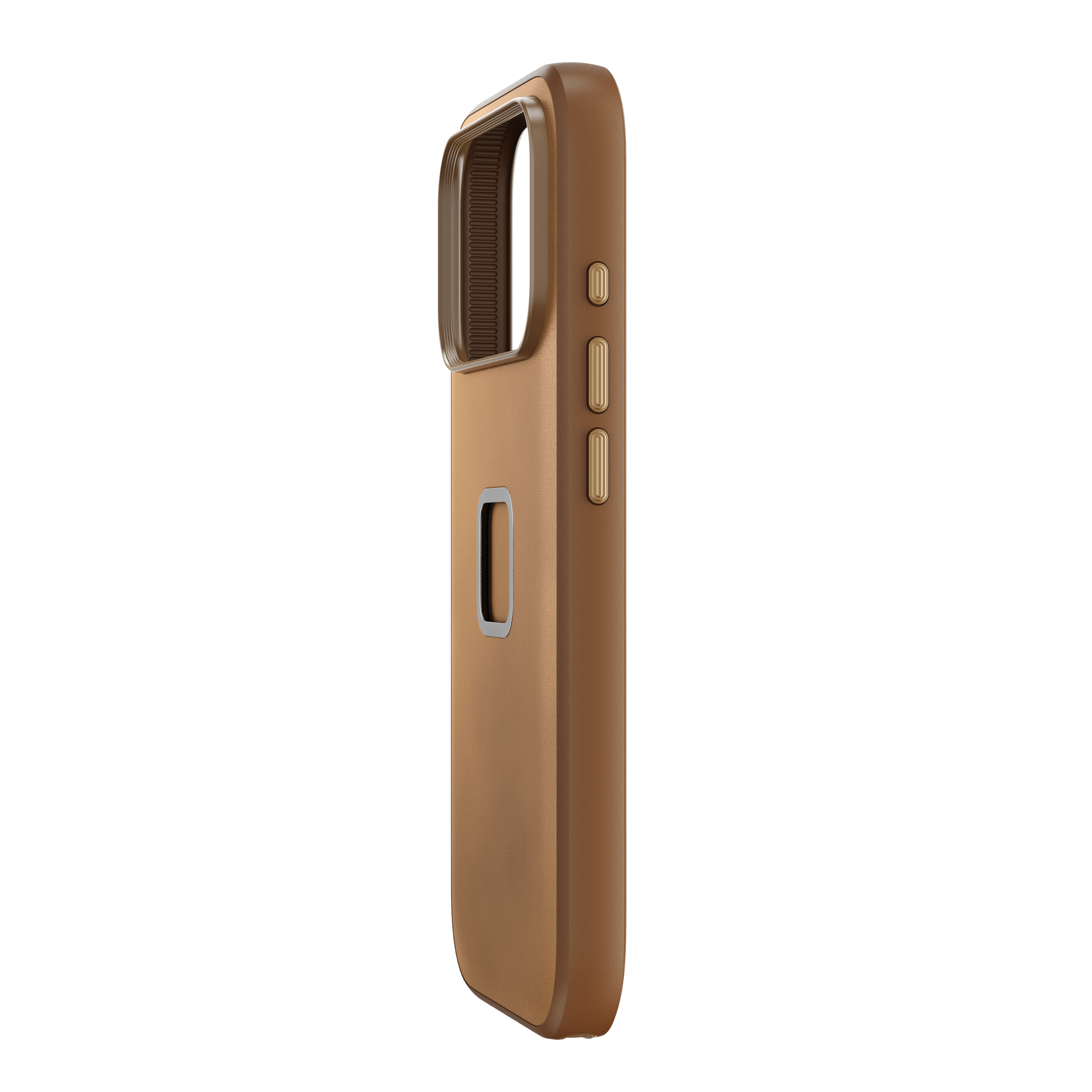 Angle. Peak Design - Mobile Everyday Fabric Case Apple iPhone 17 Pro Tan - Tan.