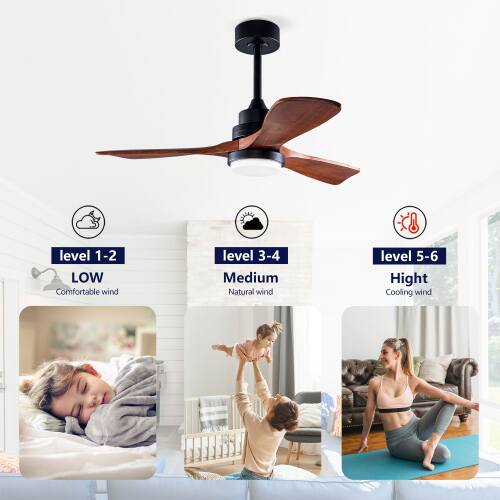 level 1-2 LOW  
Comfortable wind  
level 3-4 Medium  
Natural wind  
level 5-6 High  
Cooling wind