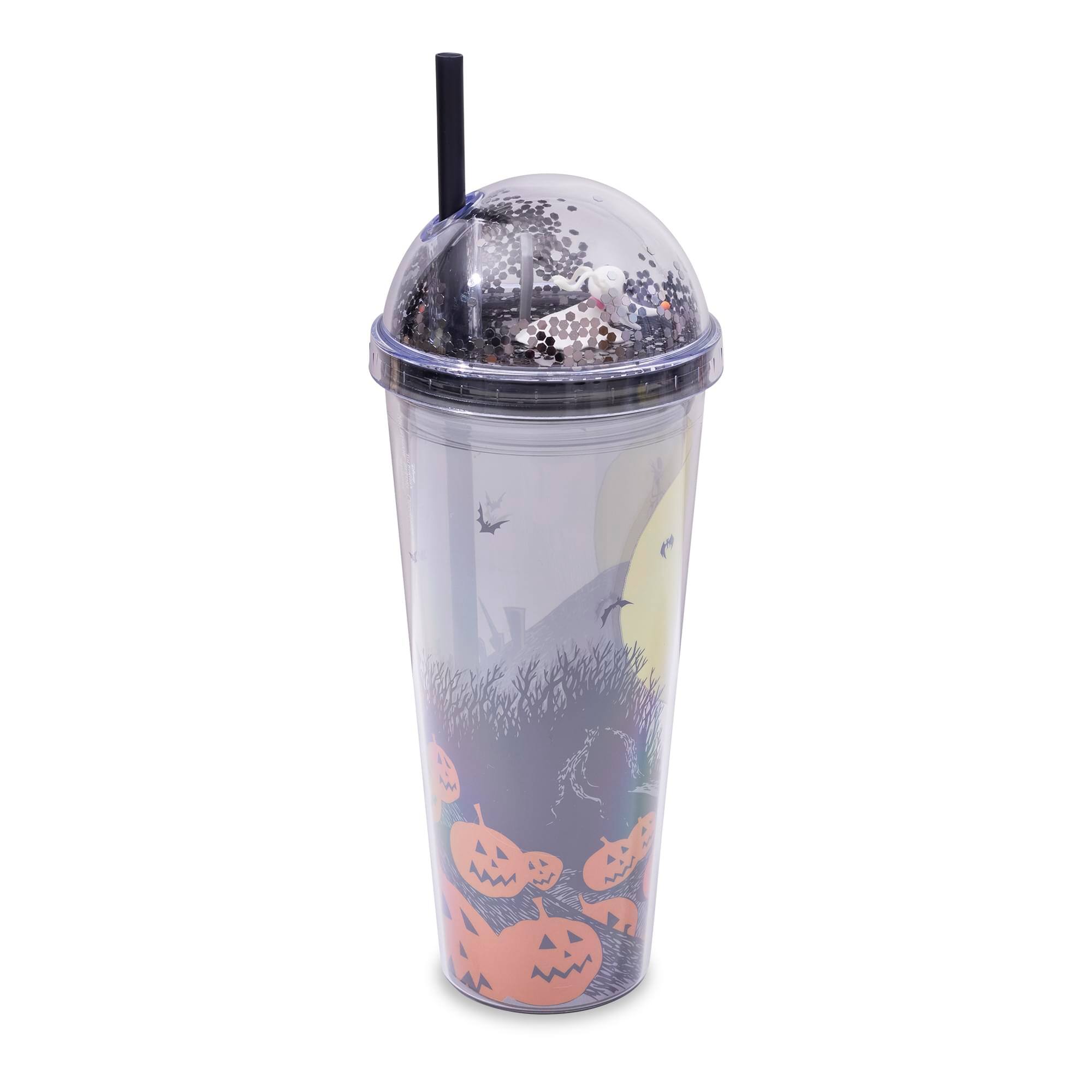 Alt View 10. Silver Buffalo - Disney The Nightmare Before Christmas Zero 24-Ounce Carnival Cup With Straw - Grey.