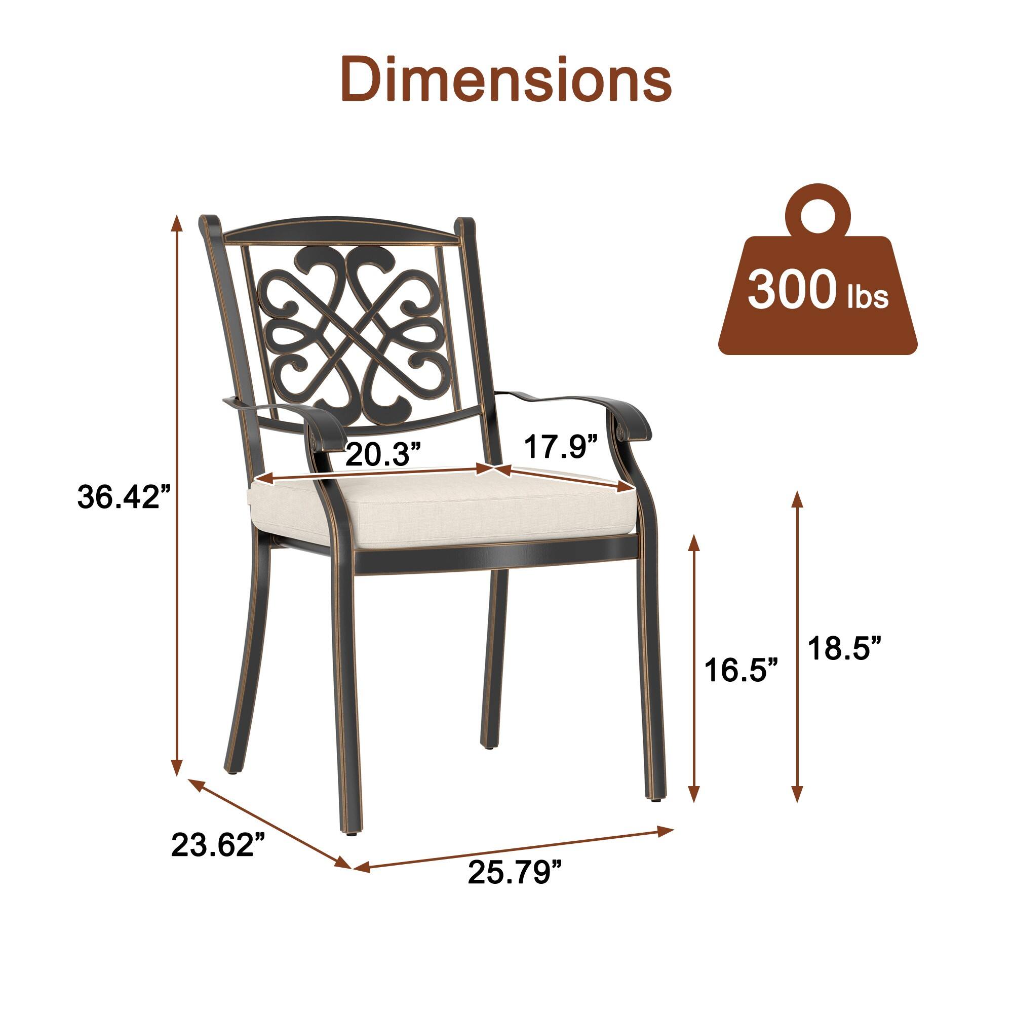 Dimensions: 300 lbs, 36.42", 20.3", 17.9", 18.5", 16.5", 23.62", 25.79"