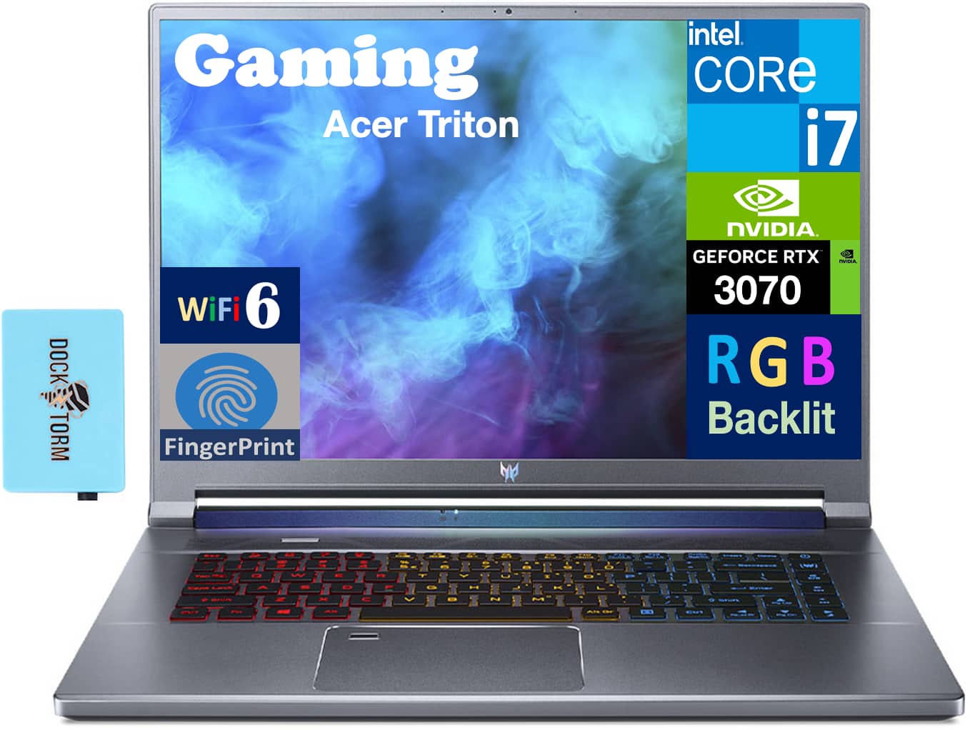 Acer - Triton 500 SE-16 Triton 500 SE-16 Laptop 16.0 WQXGA (Intel i7-11800H, 16GB DDR4, Win 10 Home) w/USB Hub - Gray