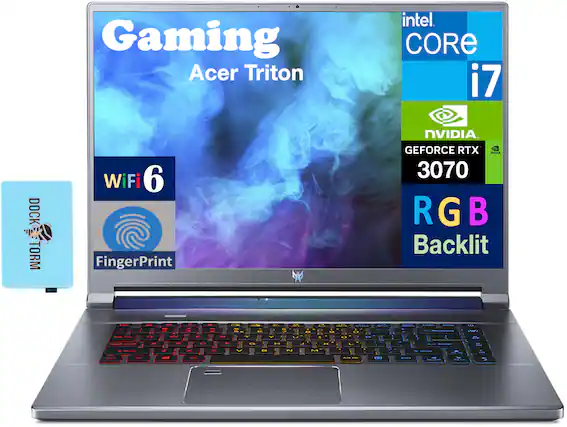 Gaming Acer Triton
Intel Core i7
WiFi 6
Fingerprint
NVIDIA GeForce RTX 3070
RGB Backlit
Dock TORM