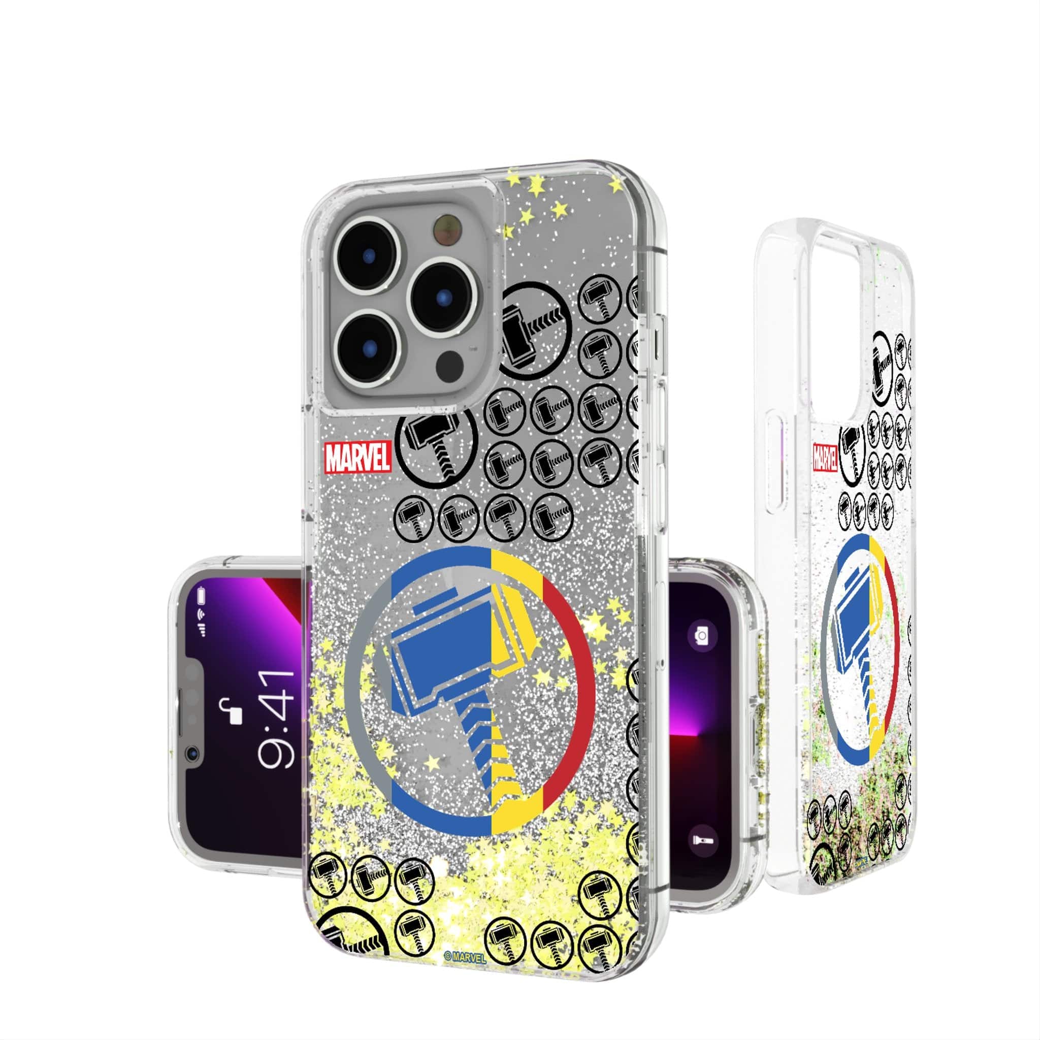Keyscaper - Marvel Sigil Glitter Phone Case - Apple iPhone 13 Pro - Thor