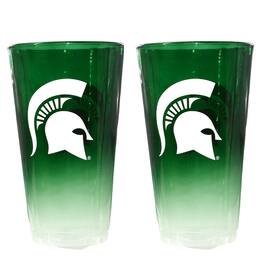 The Memory Company - Michigan State Spartans Two-Pack 16oz. Ombre Pint Glass Set - Multicolor