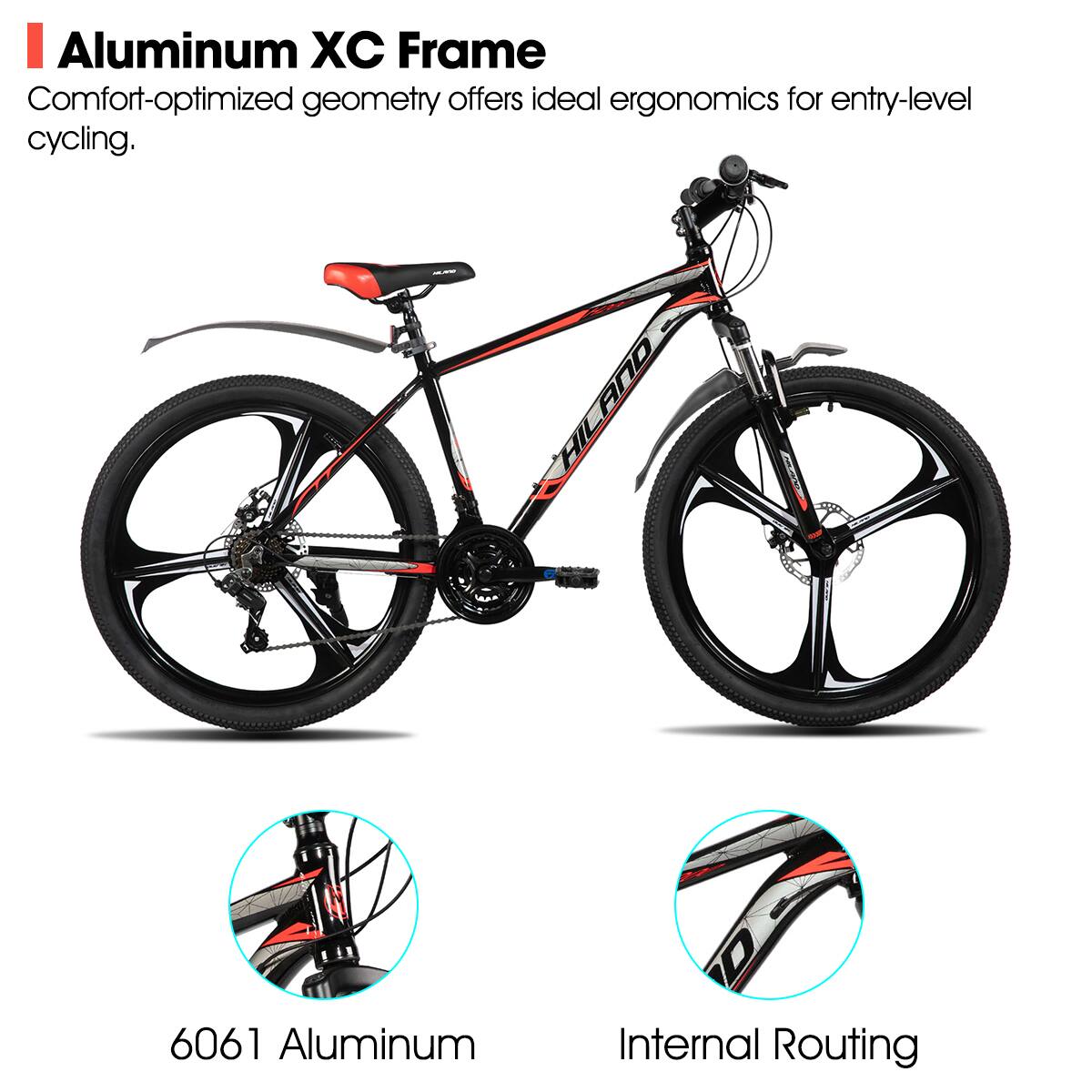 Aluminum XC Frame

Comfort-optimized geometry offers ideal ergonomics for entry-level cycling.

6061 Aluminum

Internal Routing