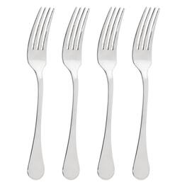 Gibson - Home Manchester 4 Piece Stainless Steel Dinner Fork Set - Silver