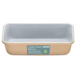 Bakken- Swiss - BAKKENMASTER Premium Loaf Pan 1 lb – Aluminum, Ceramic Non-stick Coating, PTFE & PFOA Free, Even Heat, Non-toxic - Gold
