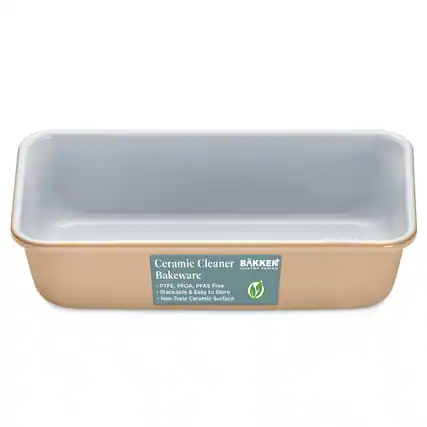 Ceramic Cleaner BAKKEN Bakeware PTFE, PFOA, PFAS Free Stackable & Easy to Store Non-Toxic Ceramic Surface
