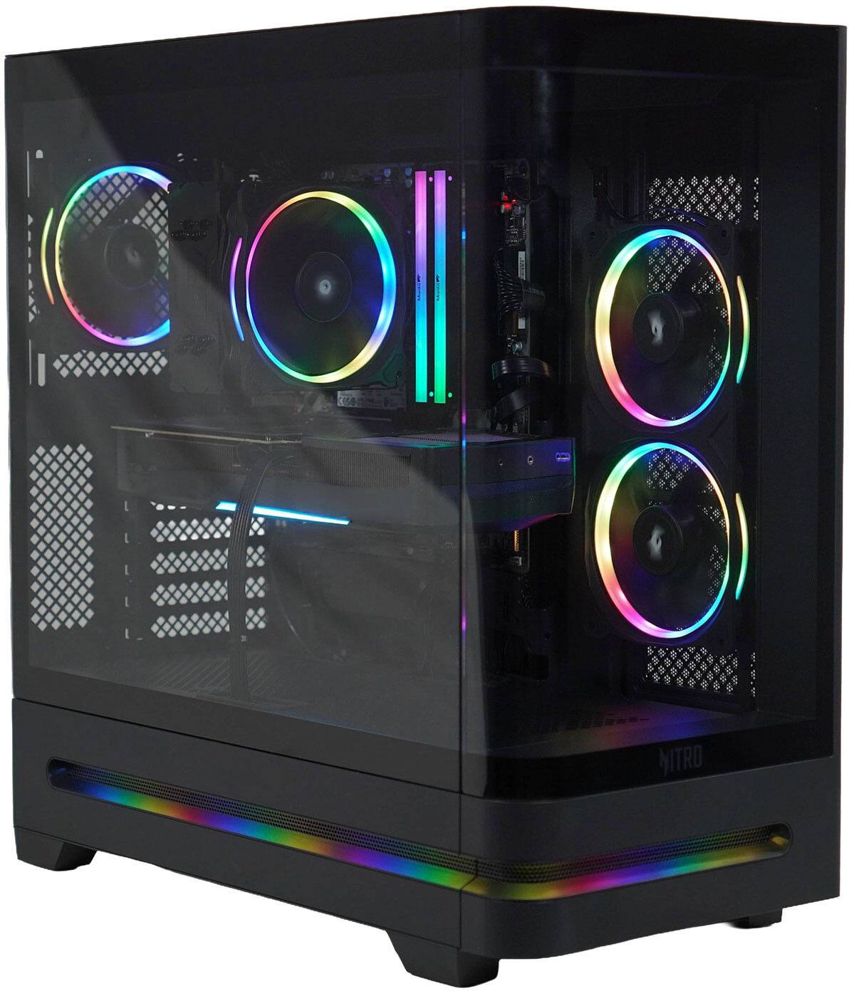 Alt View 8. Acer - Nitro 65 Gaming Desktop - AMD Ryzen 7 8700F 2024 - AMD Radeon RX 9060 XT - 16GB DDR5 Memory – 1TB Storage - Black.