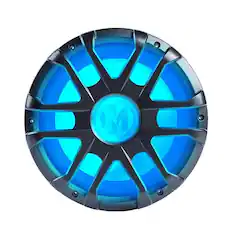 Front. Memphis Car Audio - Memphis Audio MM1024 10" Marine Subwoofer with Integrated RGB LEDs and 2 or 4 Ohm Selectable Impedance - Black/Gray.