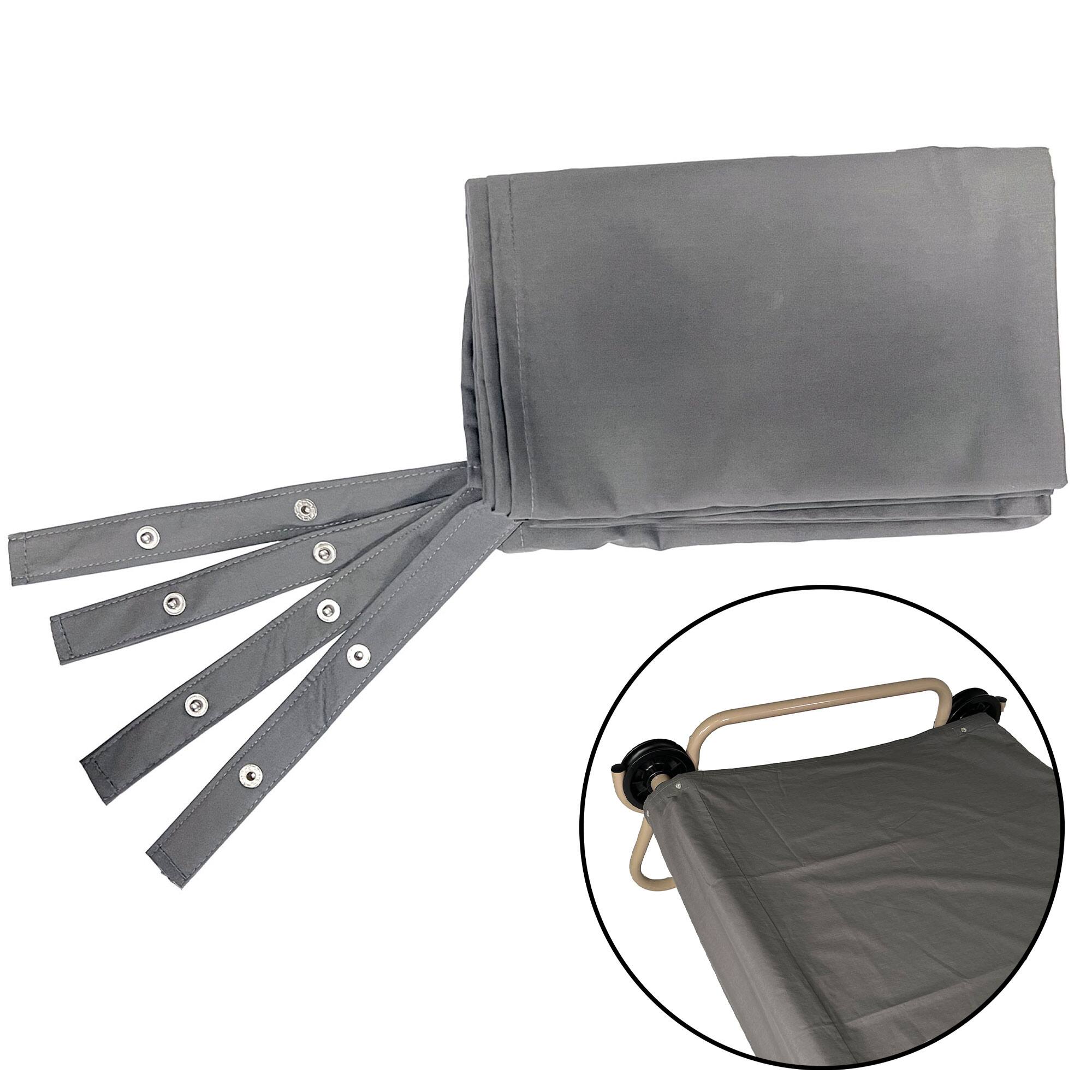 Front. Disc-O-Bed - Disc-O-Bed L/XL Cot Sheet for Portable Folding Bed Systems and Camping, Grey - Grey.