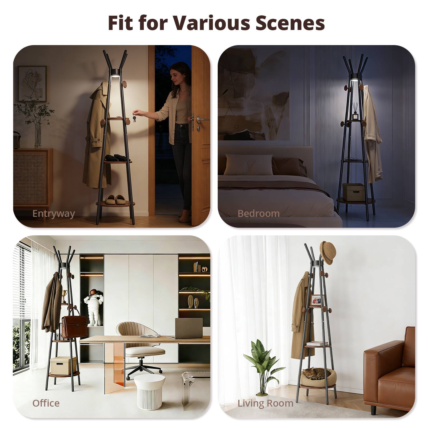 Fit for Various Scenes

- Entryway
- Bedroom
- Office
- Living Room