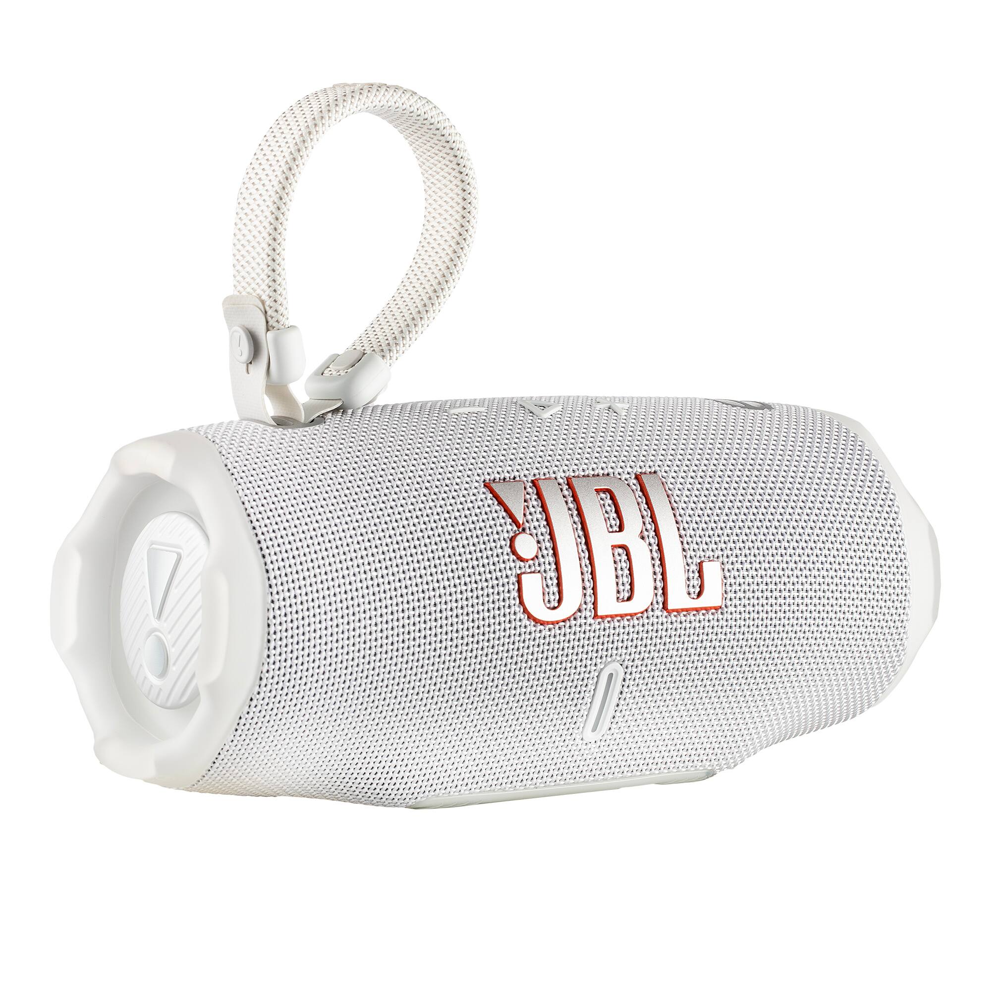 Alt View 1. JBL - JBL Charge 6 Portable Wireless Bluetooth Speaker with IP68 Waterproof (White) Case Bundle - White.