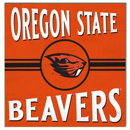 Jardine - Oregon State Beavers 10'' x 10'' Retro Team Sign - Orange