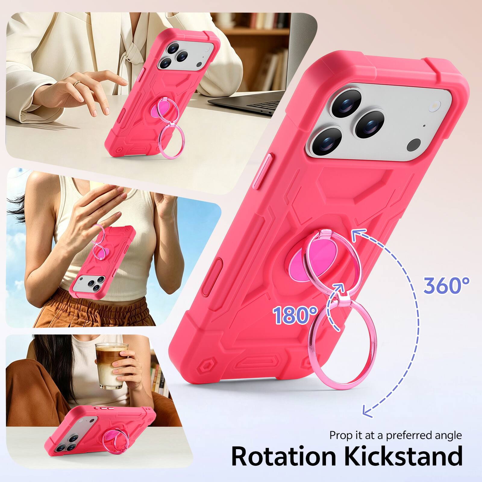 180° 360° CLL

Prop it at a preferred angle

Rotation Kickstand