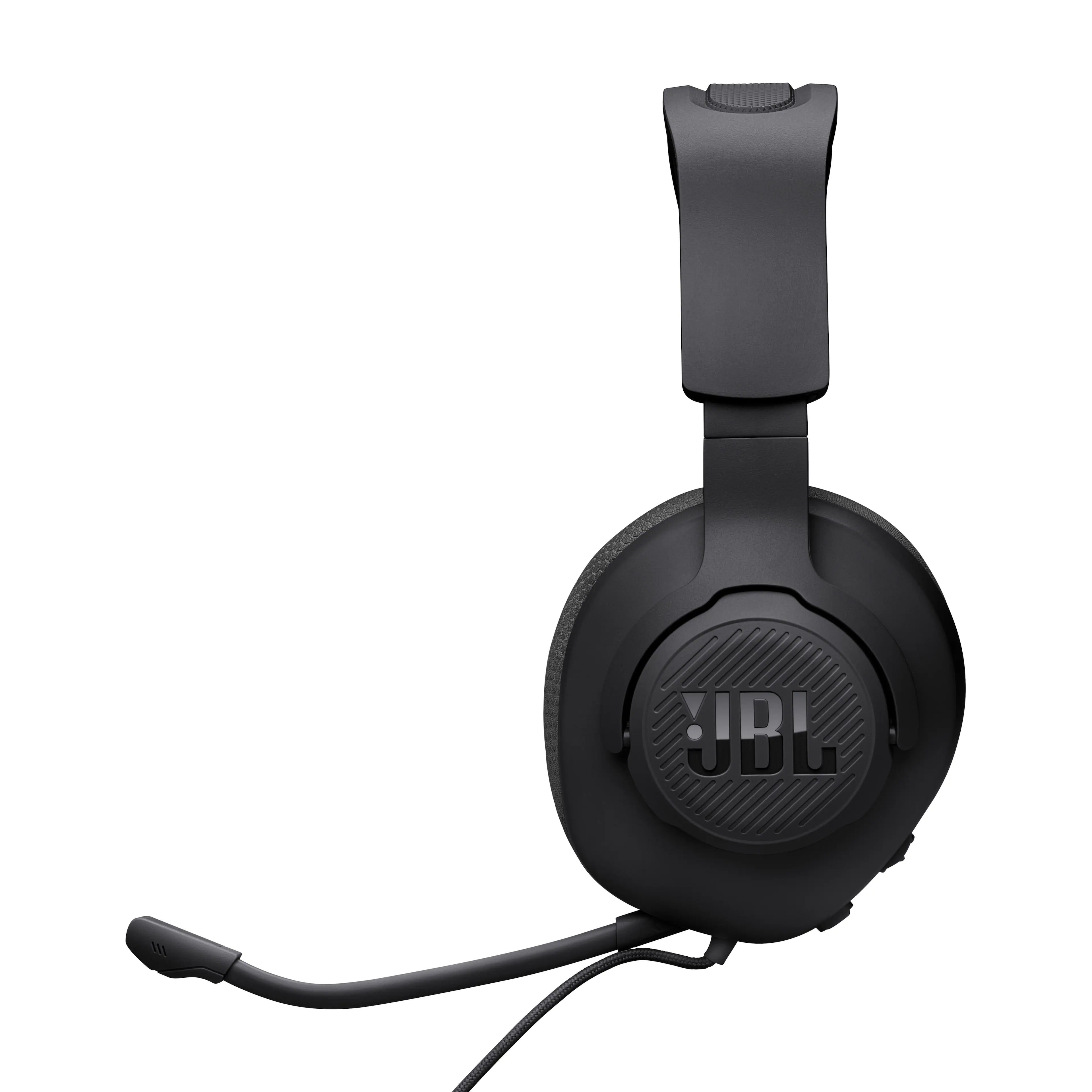 Left. JBL - Quantum 100M2 Wired over-ear gaming headset with detachable mic and mute option - Black.