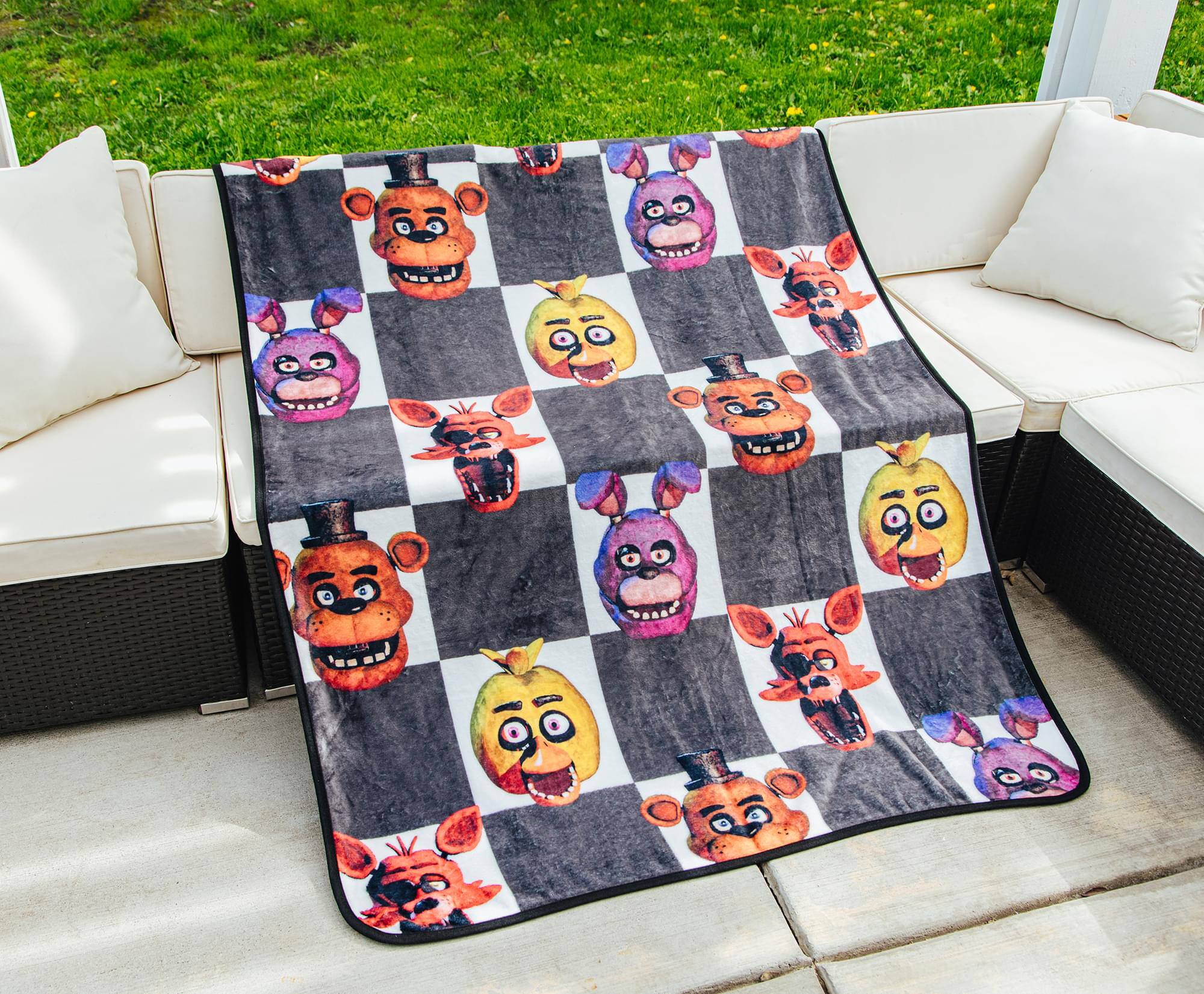 Alt View 5. Silver Buffalo - Five Nights At Freddy's Checkerboard Fleece Throw Blanket | 45 x 60 Inches - Multi-Colored.