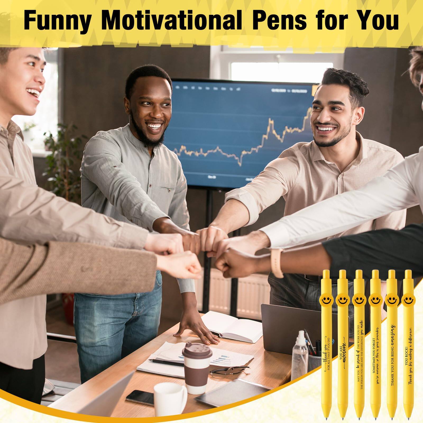 Funny Motivational Pens for You

- You are the reason I smile
- Thank you for being awesome
- You rock my world
- You are the sunshine of my life
- You are the best thing that ever happened to me