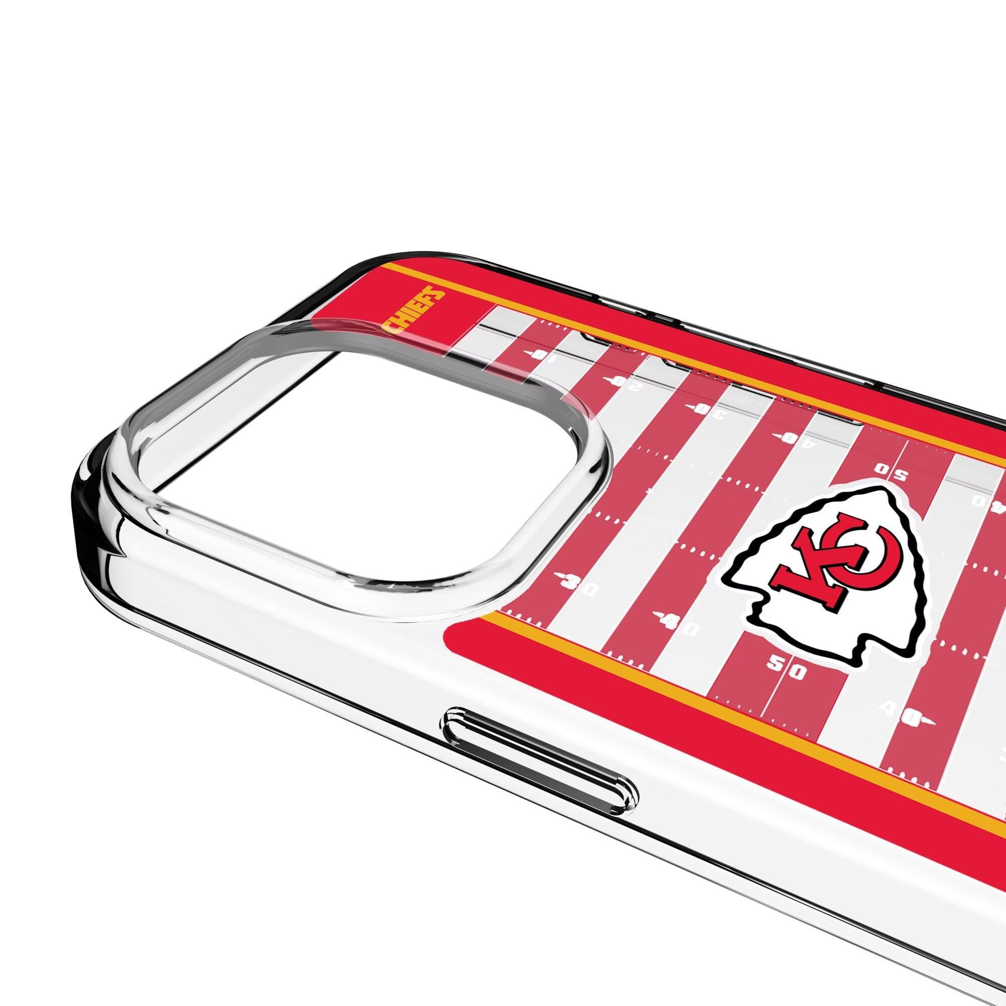 Alt View 2. Keyscaper - Kansas City Chiefs iPhone Clear Field Design Case - 14 - Multicolor.