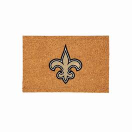 Evergreen Enterprises - New Orleans Saints 24" x 36" Outdoor Team Logo Coir Mat - Brown
