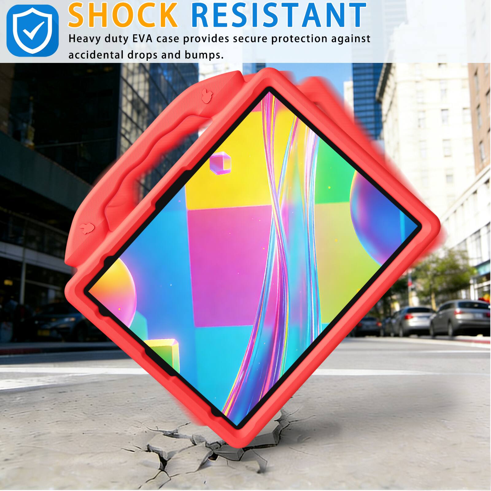 SHOCK RESISTANT  
Heavy duty EVA case provides secure protection against accidental drops and bumps.