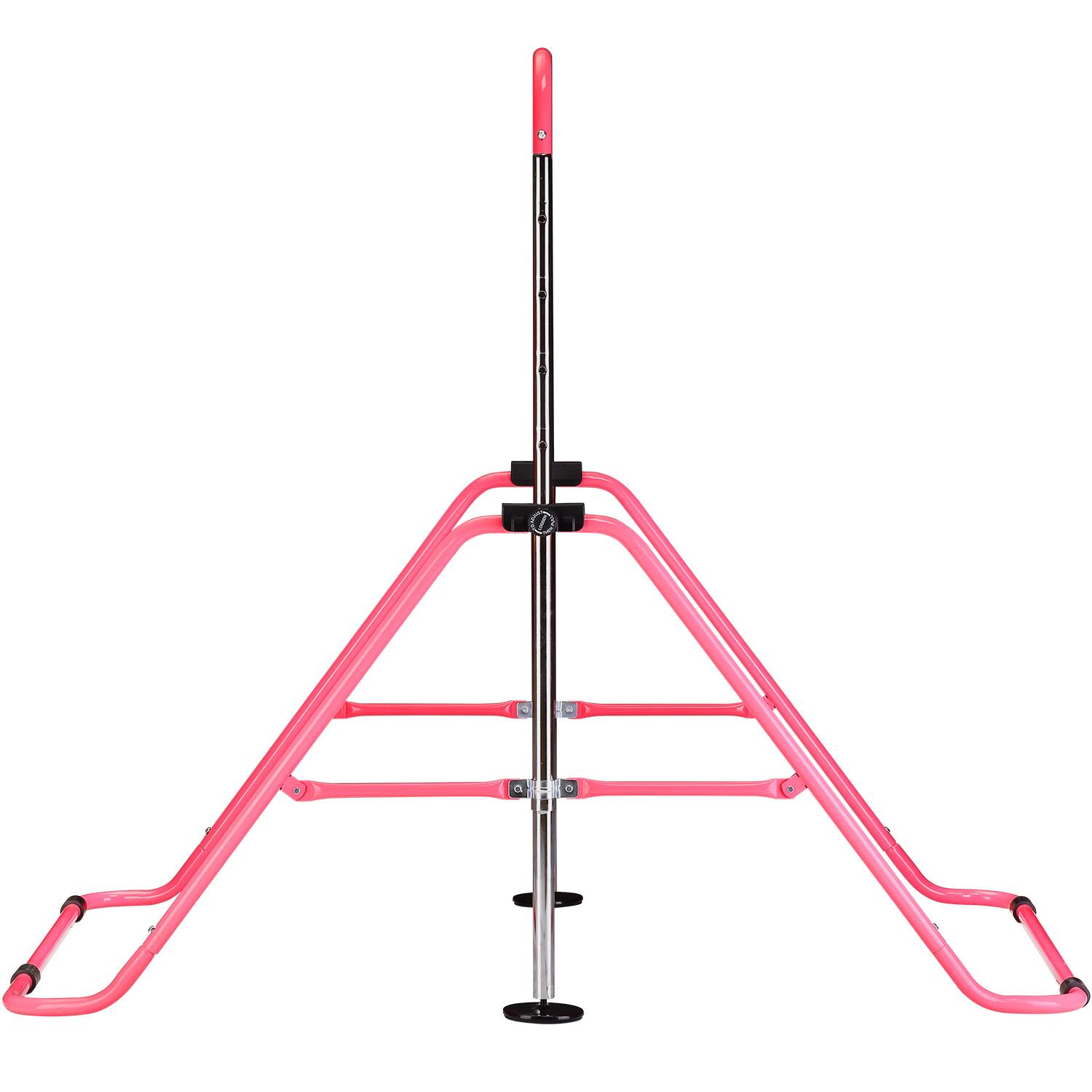 Alt View 6. Ainfox - Ainfox Gymnastics Bar Foldable Horizontal Bar Adjustable Height,Training Bar with Optional Mat - Pink-without Mat.