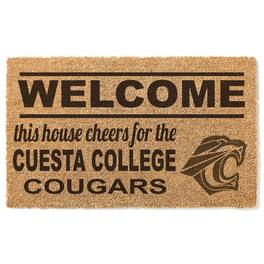 Jardine - Cuesta College Cougars 18" x 30" Welcome Doormat - Brown