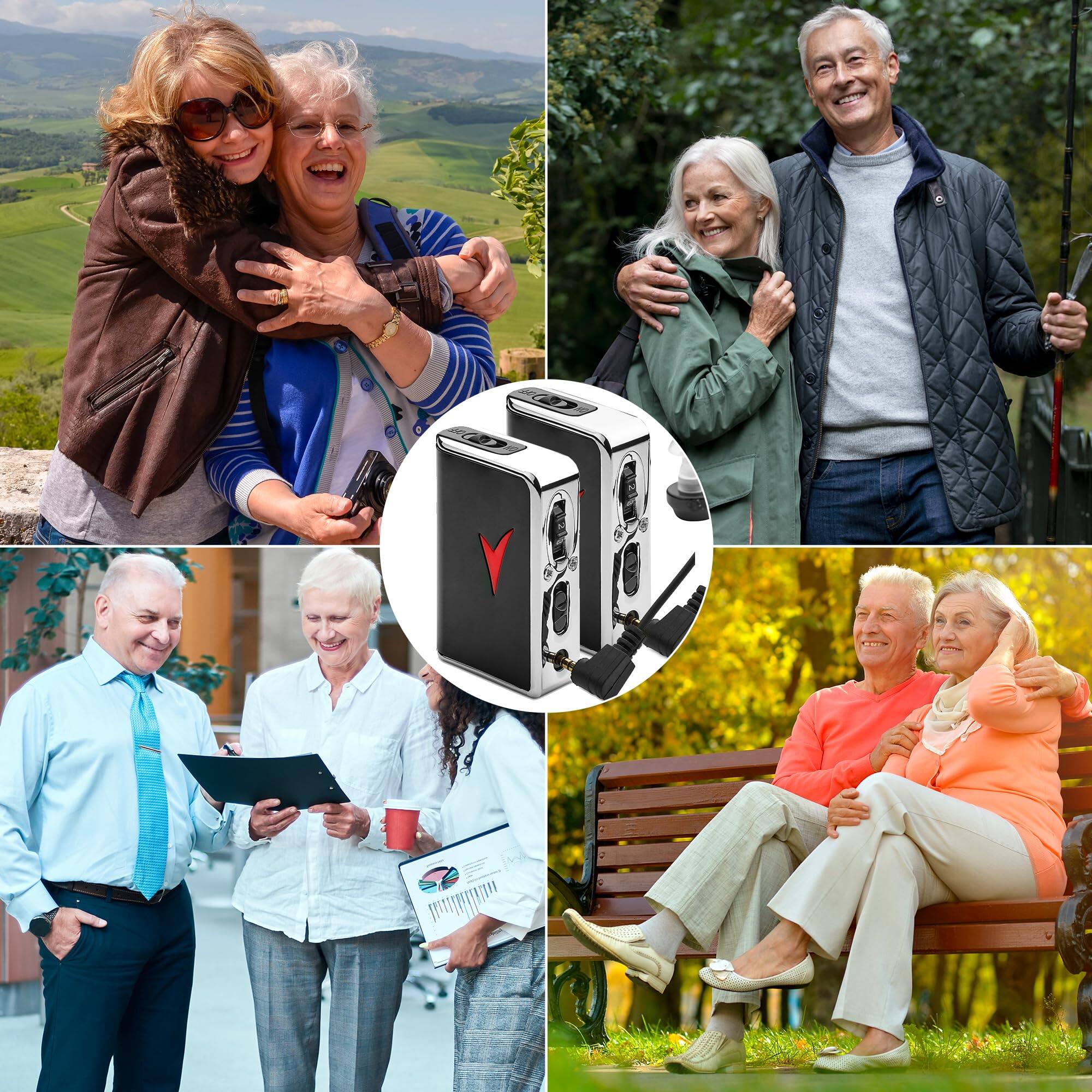 Alt View 5. MEDca - Personal Sound Amplifiers - (2 Pack) Personal Audio Amplifier Device and Voice Enhancer Device - Black.