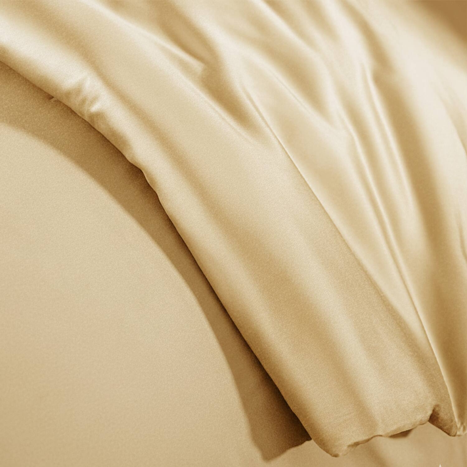 Alt View 3. Home Collection - Brielle Home 100% Premium 250 TC Modal Sateen Duvet Cover Set 108" x 98" and Two 20" x 26" Shams Set Full/Queen Camel - Camel.