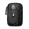 Front. ALPAKA - HUB Pouch V2 - RFID Wallet Organizer Pouch - Compact pocket EDC for cash, cards & small essentials - Black Axoflux 210D.