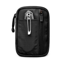 ALPAKA - HUB Pouch V2 - RFID Wallet Organizer Pouch - Compact pocket EDC for cash, cards & small essentials - Black Axoflux 210D