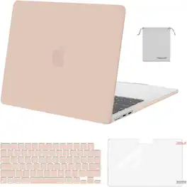 mosiso - Case for 2026-2022 MacBook Air 13 inch Case M5 A3449 M4 A3240 M3 A3113 M2 A2681, Shell&Keyboard Cover&Screen Film&Pouch - Camel