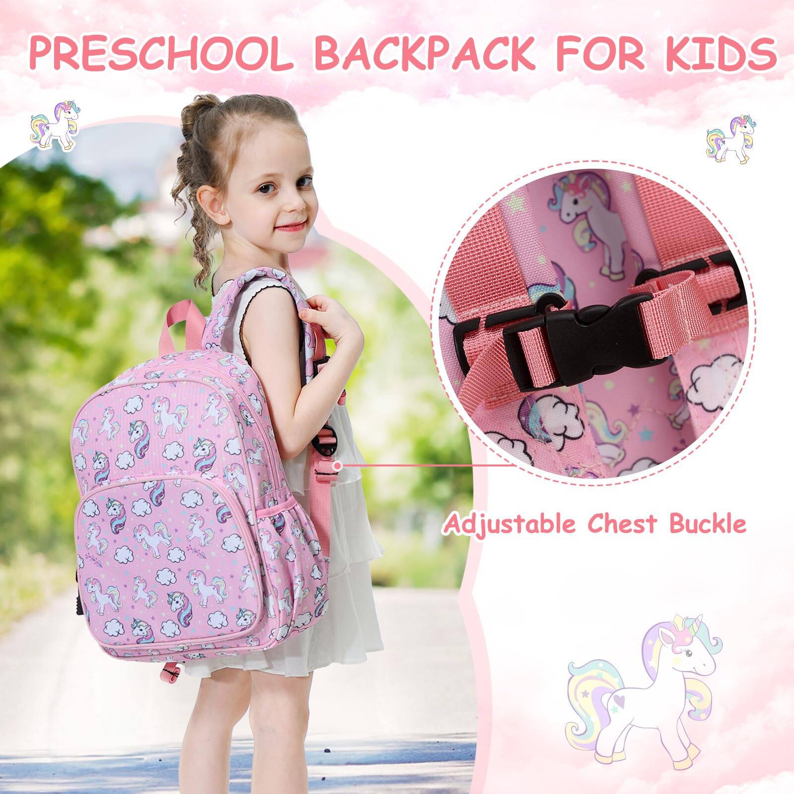 PRESCHOOL BACKPACK FOR KIDS

Adjustable Chest Buckle