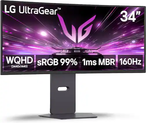 LG UltraGear 34" WQHD (3440x1440) sRGB 99% 1ms MBR 160Hz