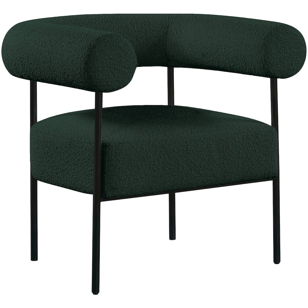 Meridian Furniture - Blake Boucle Fabric Accent Chair - Green