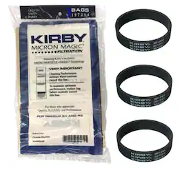 Kirby - 3 197294 Micron Magic Vacuum Bags + Belt – Genuine OEM Replacement Set