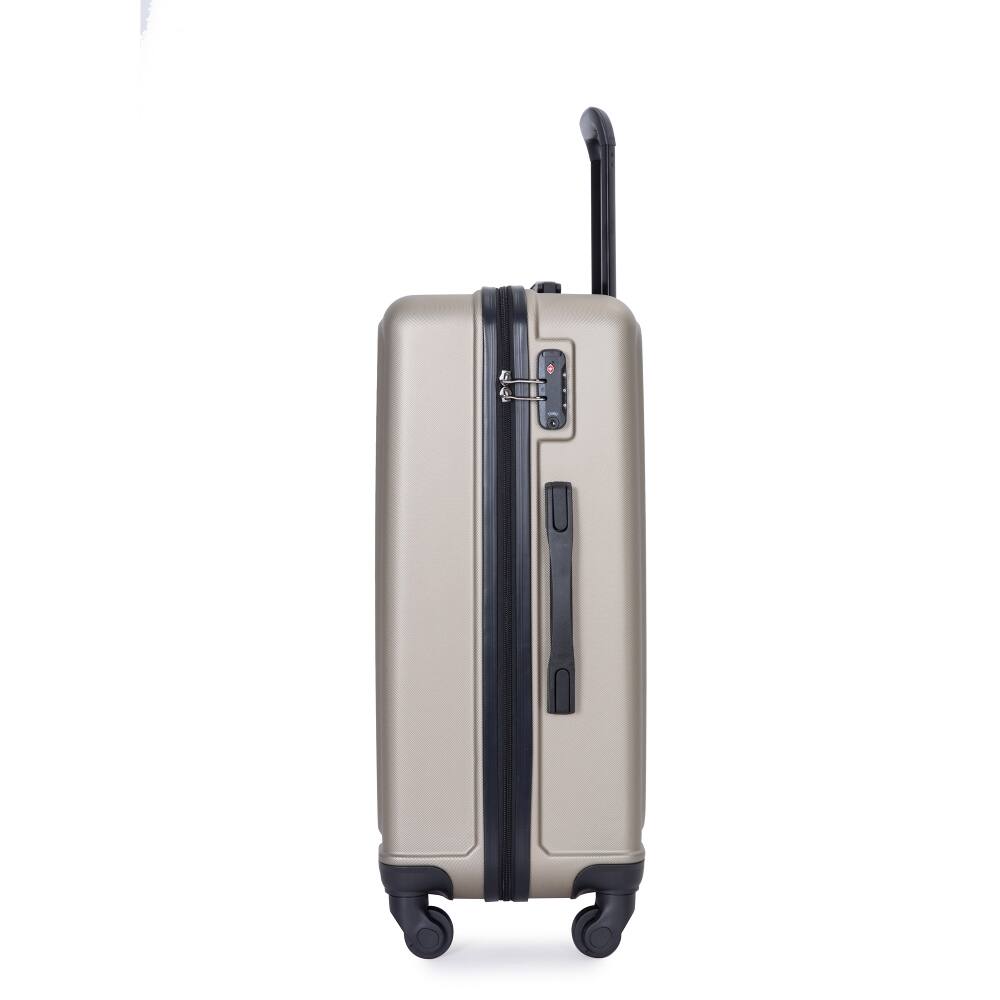 Alt View 2. Ropilly - Ropilly 3 Piece Luggage Set Hardshell Suitcase with Wheels Gold - Gold.