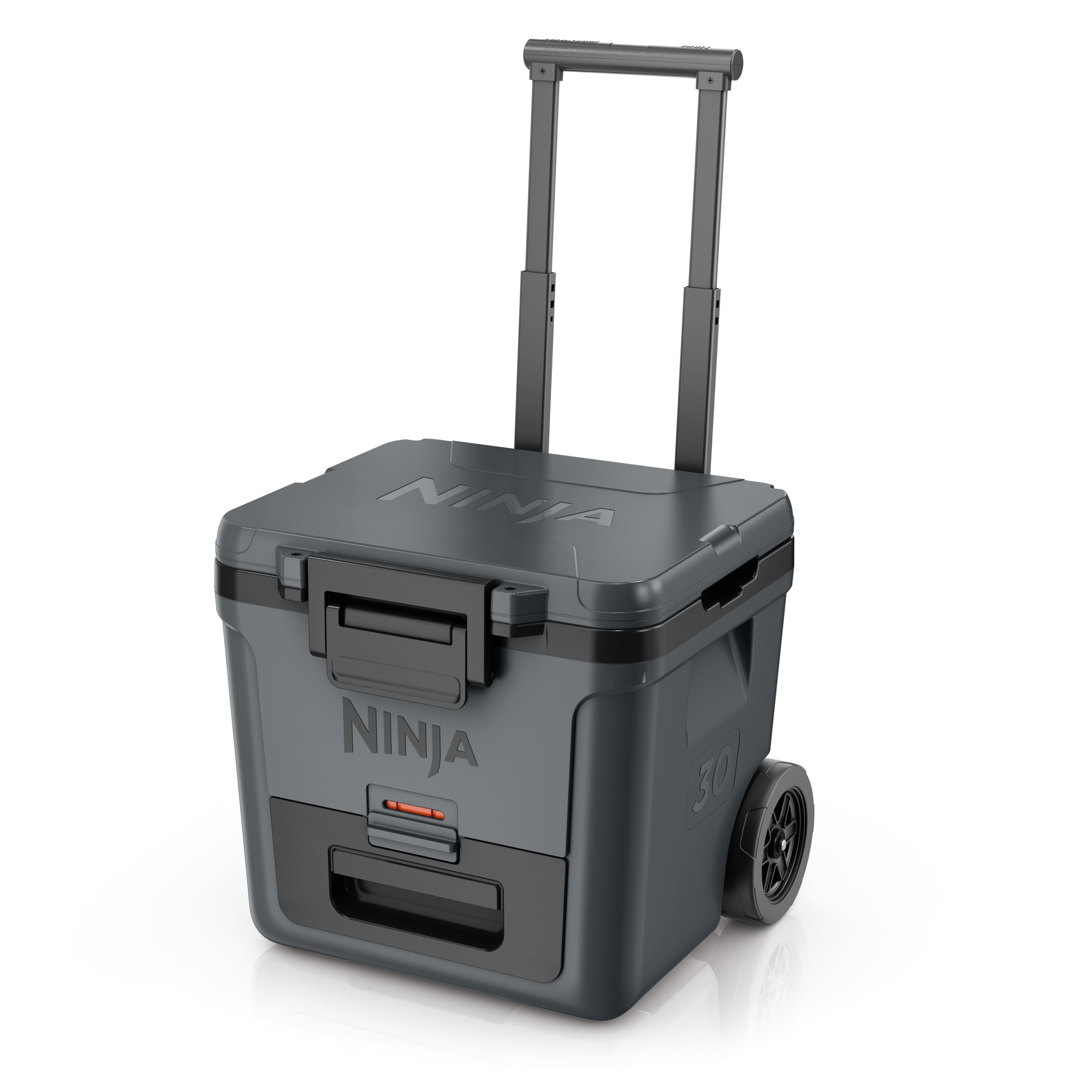 Ninja - FrostVault 30-qt. Wheeled Cooler with Cold Dry Zone - Charcoal Gray