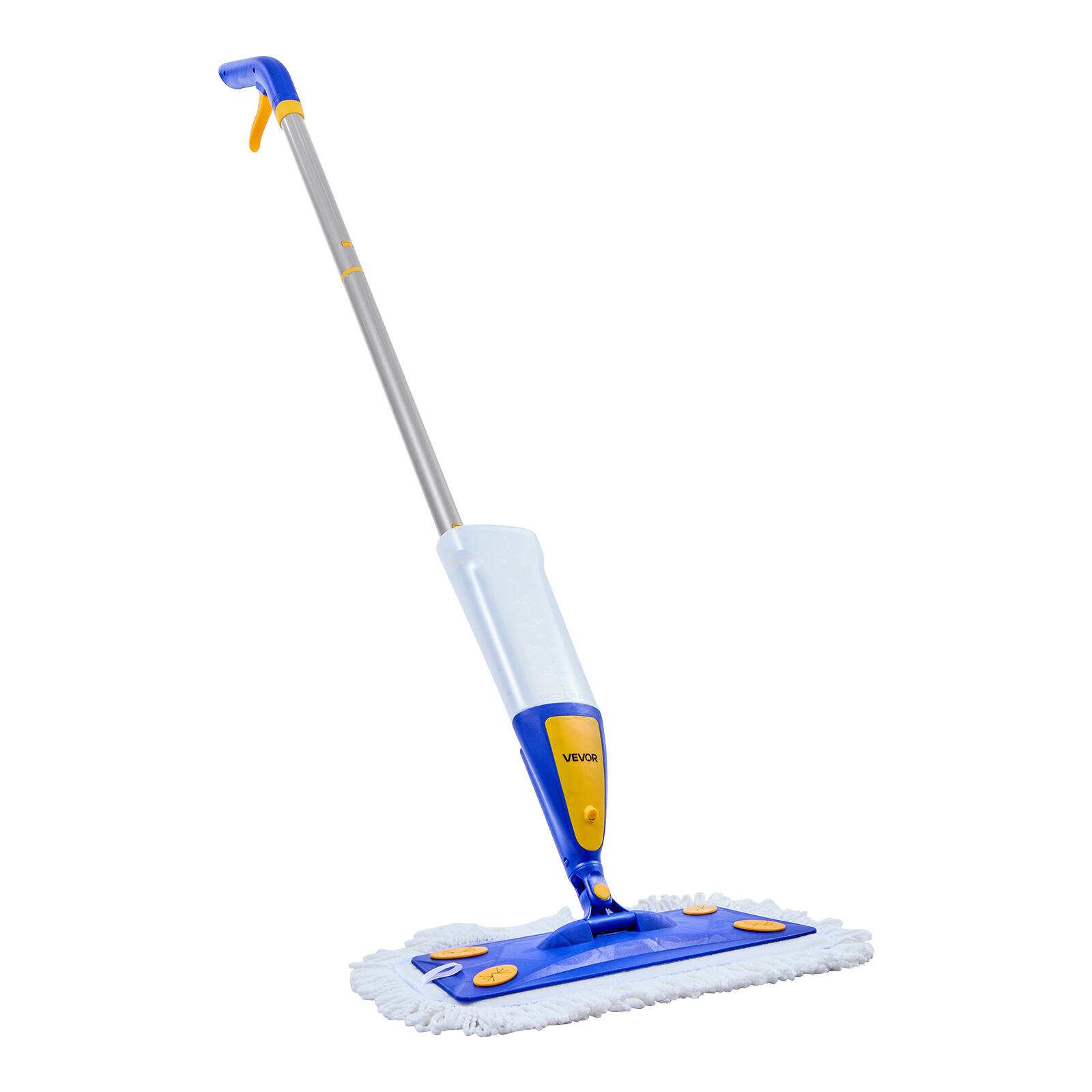 Alt View 5. VEVOR - Spray Mop, with 3 Washable Pads for Dry and Wet Floor Cleaning and a 27oz Refillable Water Tank, Microfiber Dust Wet Mop - Blue.