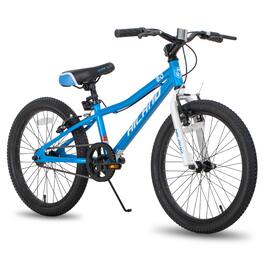 HILAND - 20 Inch Kids Mountain Bike for Boys and Girls, Single Speed with Dual Handbrakes, Kickstand - Blue