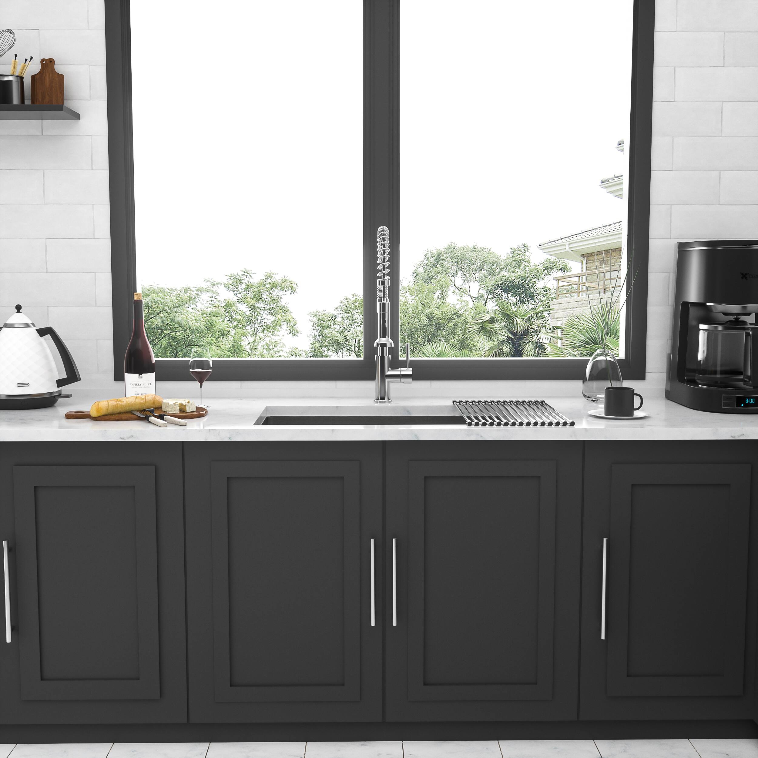 Alt View 4. TinyHomie - 32x18x9 Inch Undermount 16Gauge Stainless Steel Deep Single Bowl Kitchen Sink - brown.