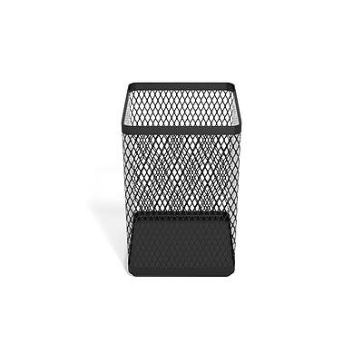 Alt View 2. TRU RED - Jumbo Stackable Metal Mesh Pen Holder, Matte - Matte Black.
